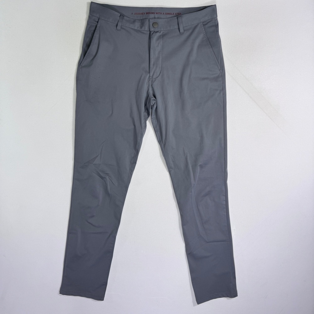 Rhone Commuter Pants Men 31x31 Iron Gray Slim Straight Trousers Golf Office
